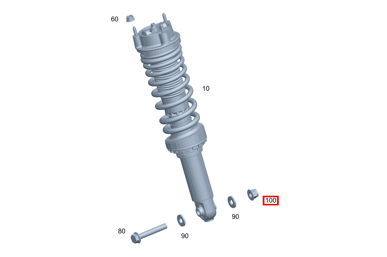Mutter FEDERBEIN AN QUERLENKER; M14X1.5 Mercedes-AMG GT S 197 Mutter FEDERBEIN AN QUERLENKER; M14X1.5 Mercedes-AMG GT S 197
