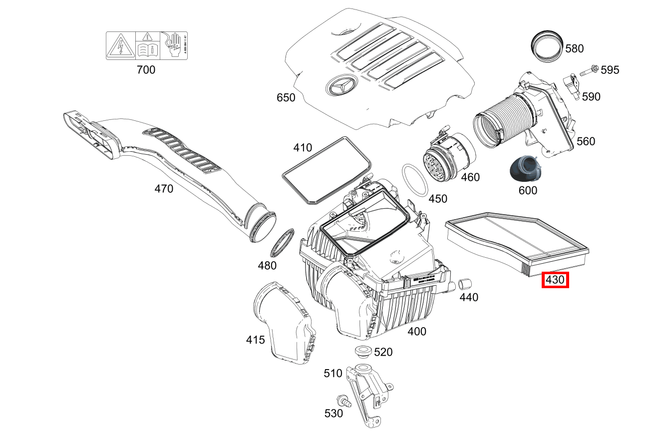 Luftfiltereinsatz GLB 200 d 247 Luftfiltereinsatz GLB 200 d 247