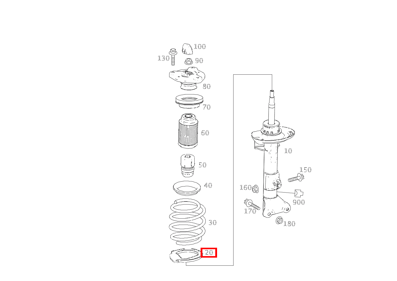 Schraubenfederbeilage Unten links und rechts C 180 KOMPRESSOR T-Modell BlueEFFICIENCY 240 Schraubenfederbeilage Unten links und rechts C 180 KOMPRESSOR T-Modell BlueEFFICIENCY 240