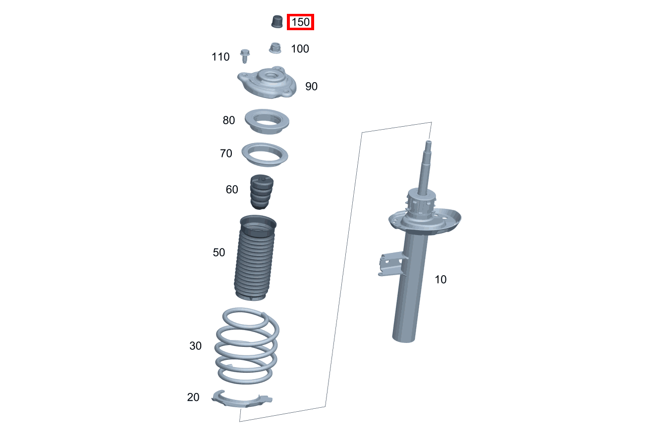 Staubschutzkappe Oben links und rechts B 220 4MATIC 463 Staubschutzkappe Oben links und rechts B 220 4MATIC 463