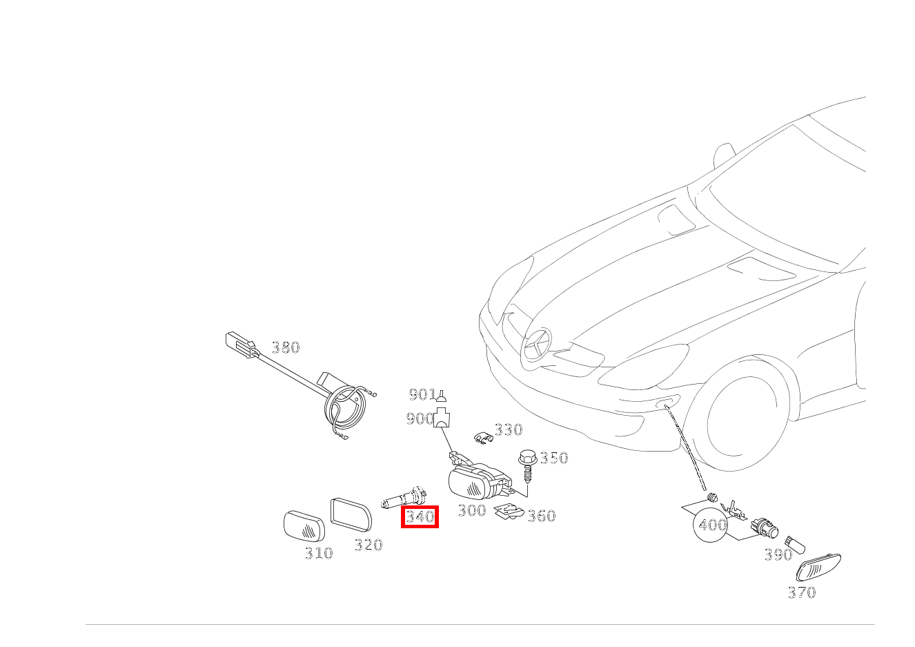 Glühlampe NEBELSCHEINWERFER; 12V-55W SLK 350 Roadster Sportmotor 171