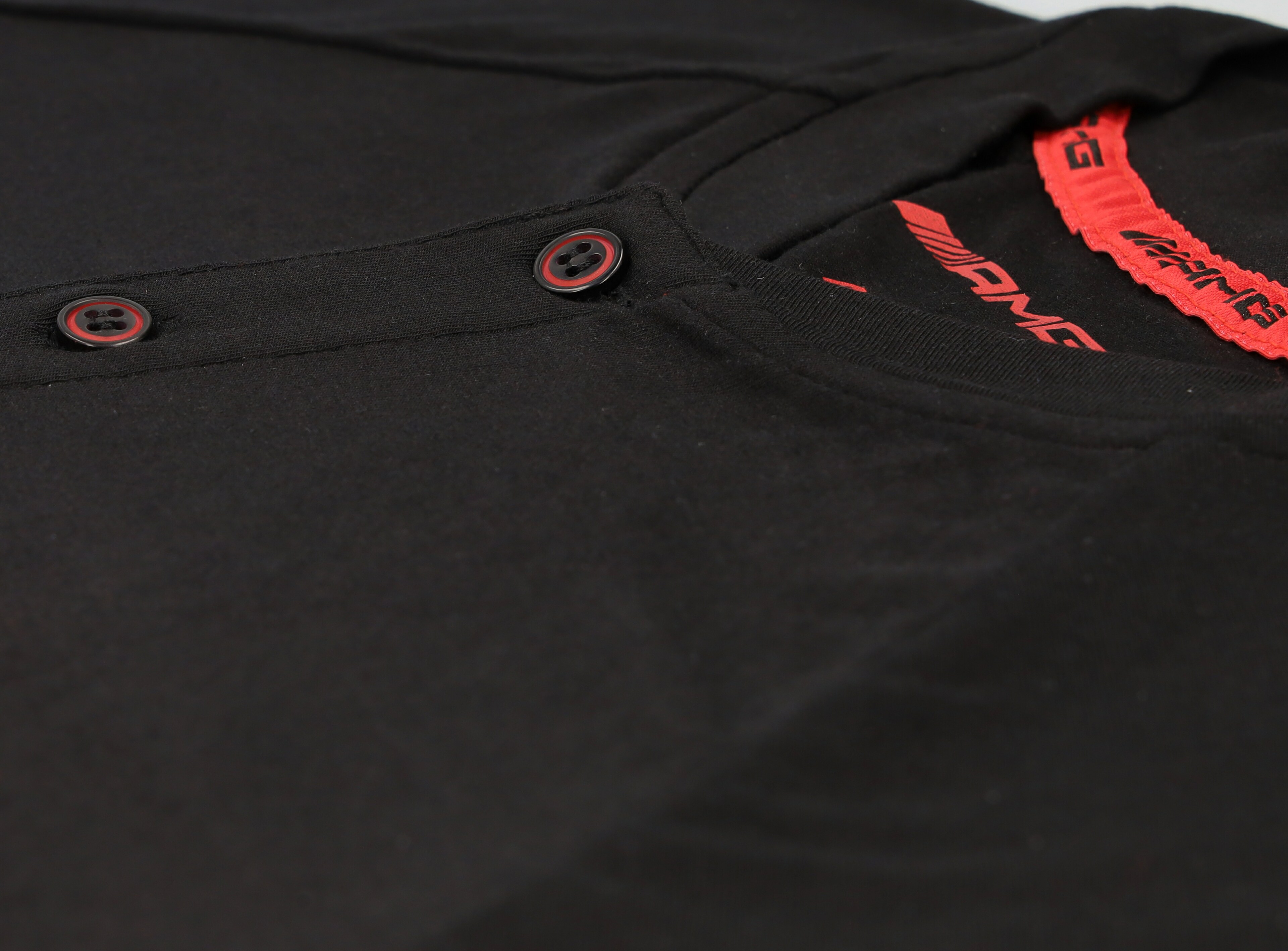 AMG Poloshirt Herren, schwarz/rot