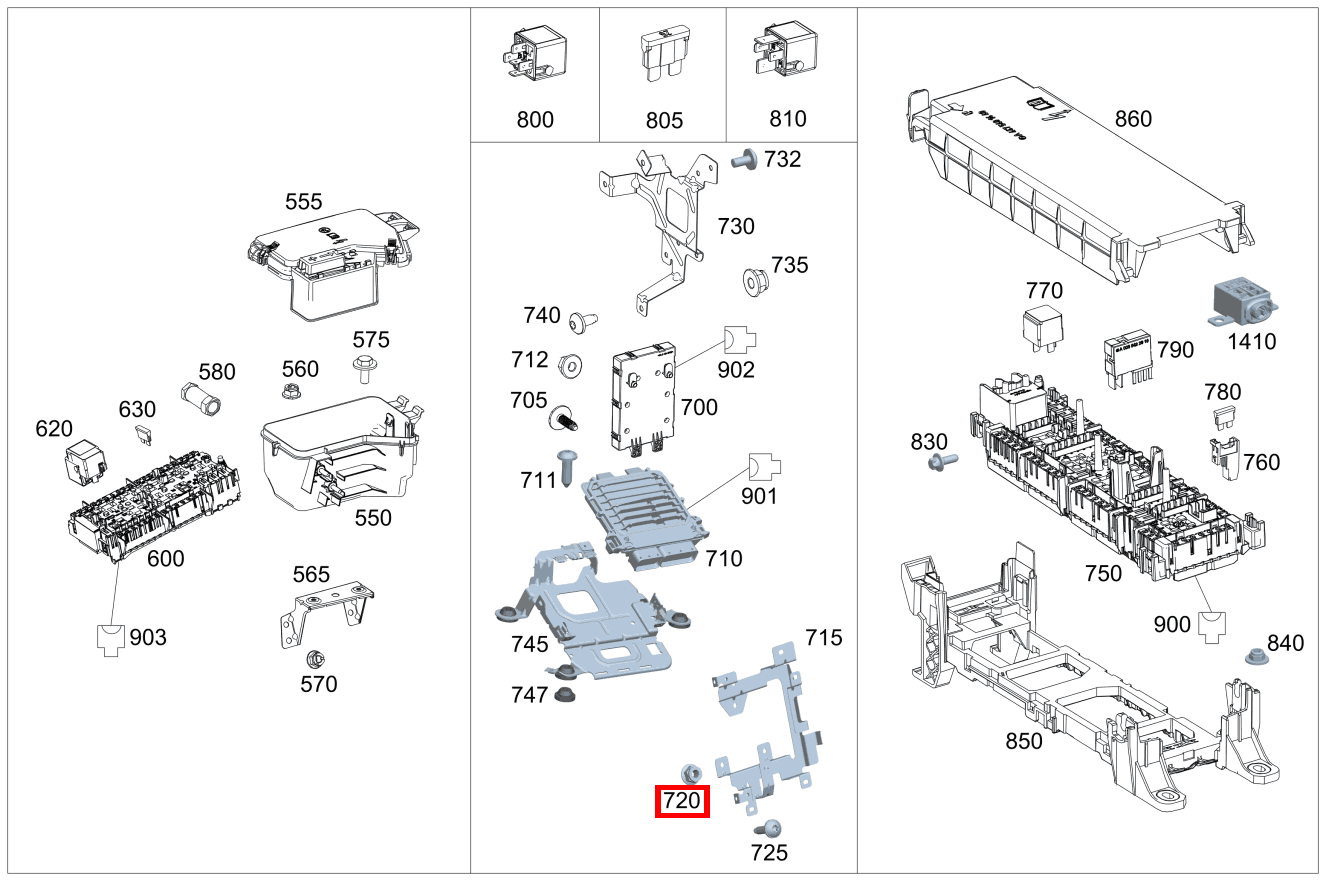 Mutter Halter an Rohbau; M6 Vito Kastenwagen 116 BlueTEC K 201