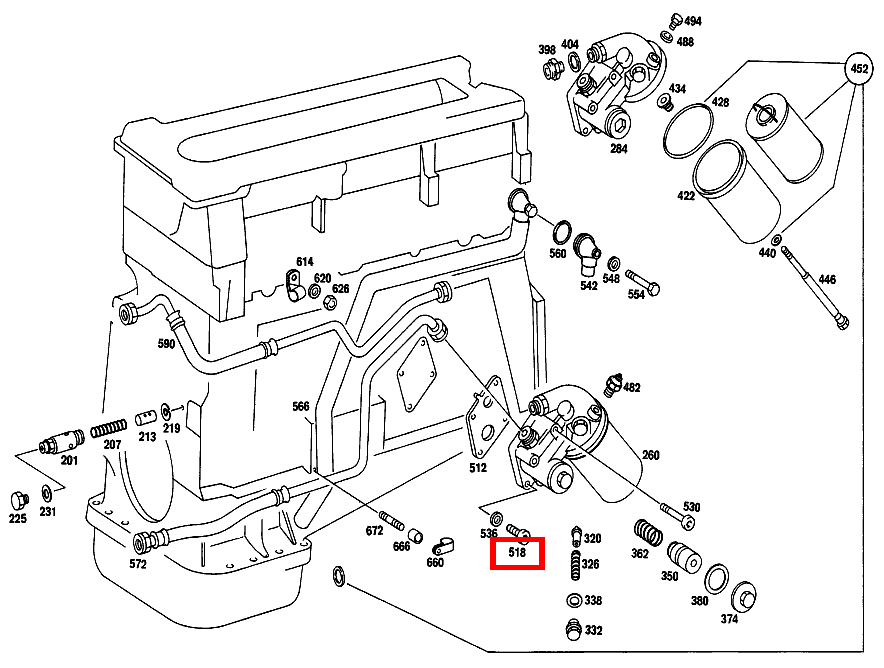 Zylinder-Schraube OELFILTER AN ZYLINDERKURBELGEHAEUSE; M8X30-10.9 280 GE/4x4/28 ST 460
