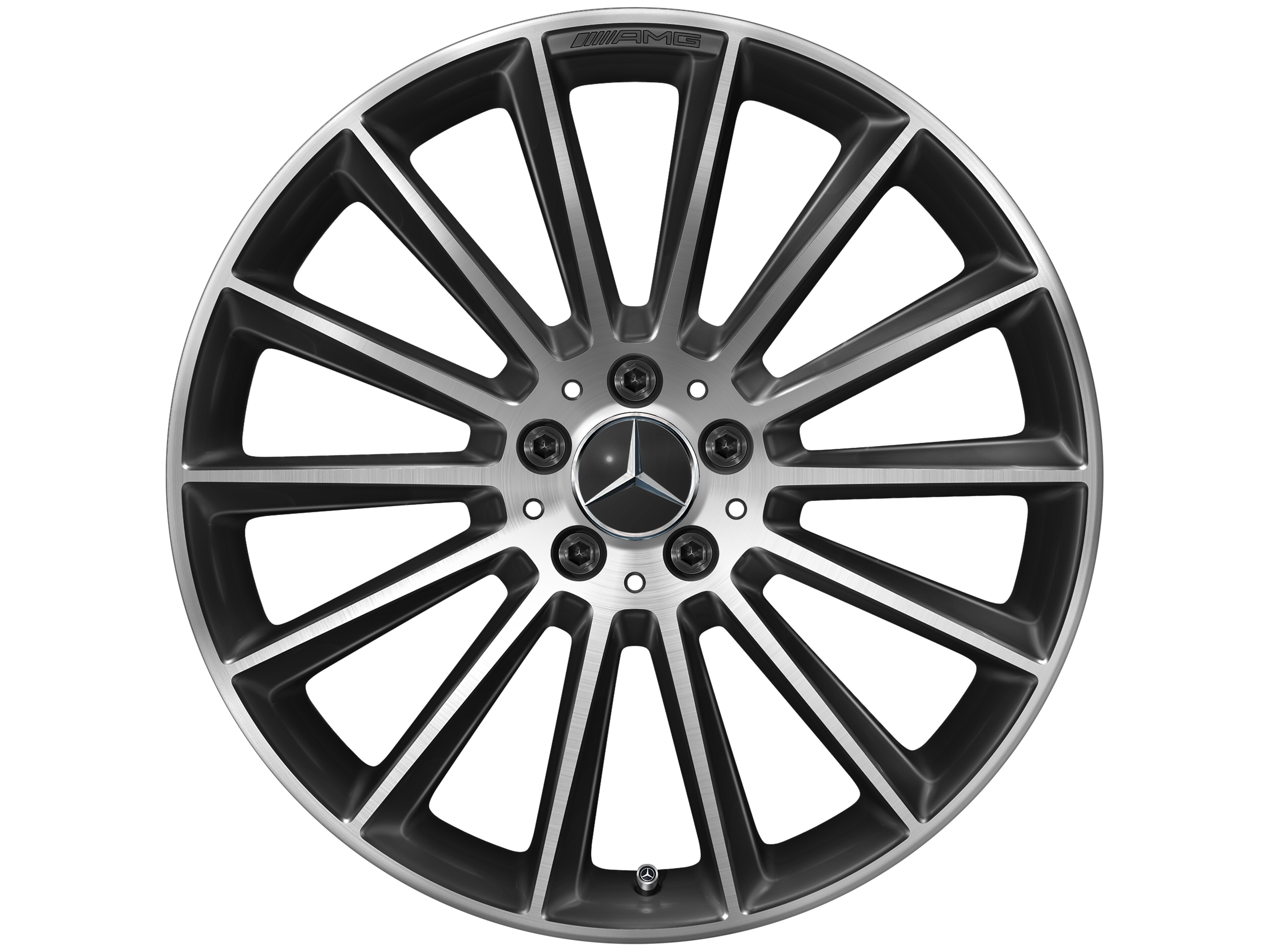 Mercedes-Benz - AMG Vielspeichen-Rad, 50,8 cm (20 Zoll), glanzgedreht 9 J x 20 ET 49, schwarz