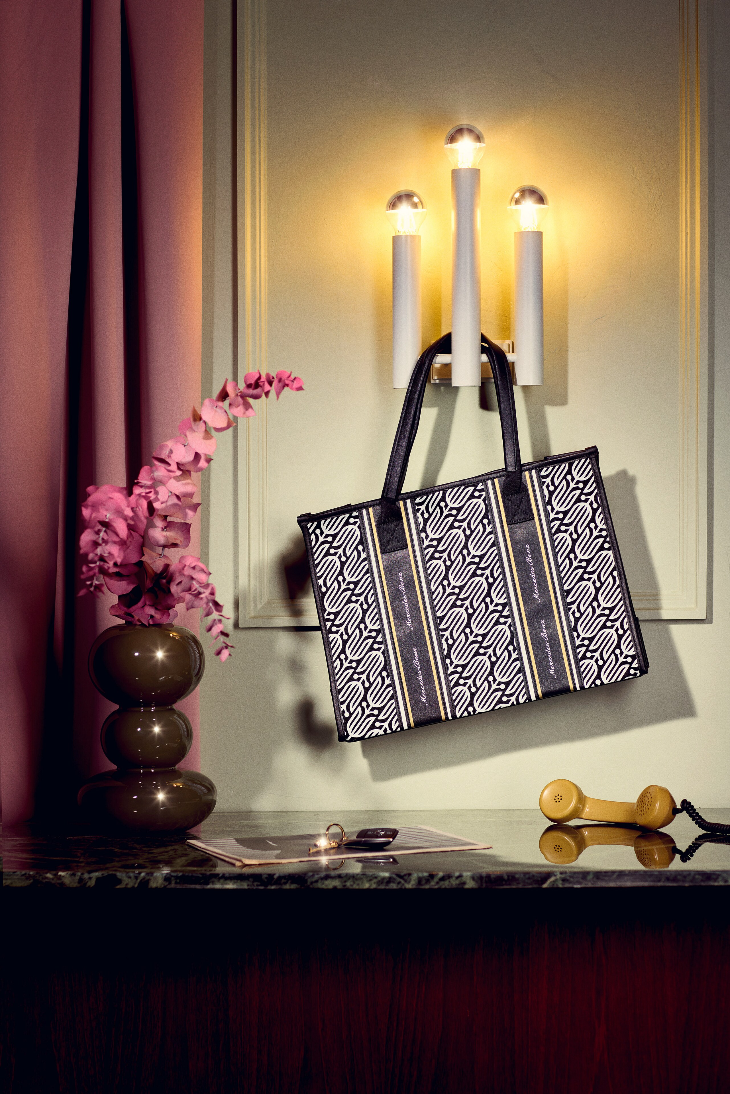 Shopper, schwarz/weiß, Baumwoll-Canvas