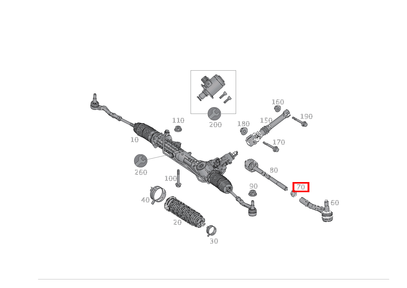 Sechskantmutter SPURSTANGE LINKS UND RECHTS; M14X1.5 SLK55 AMG 172