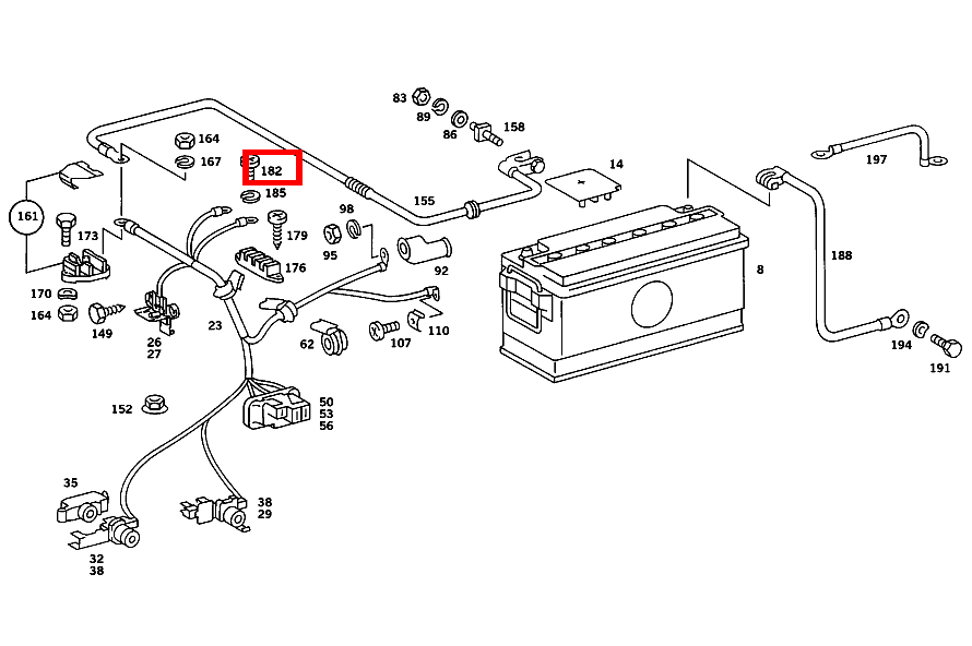 Sechsrundschraube LEITUNGEN AN LEITUNGSVERBINDER; M6X12 560 SL 107