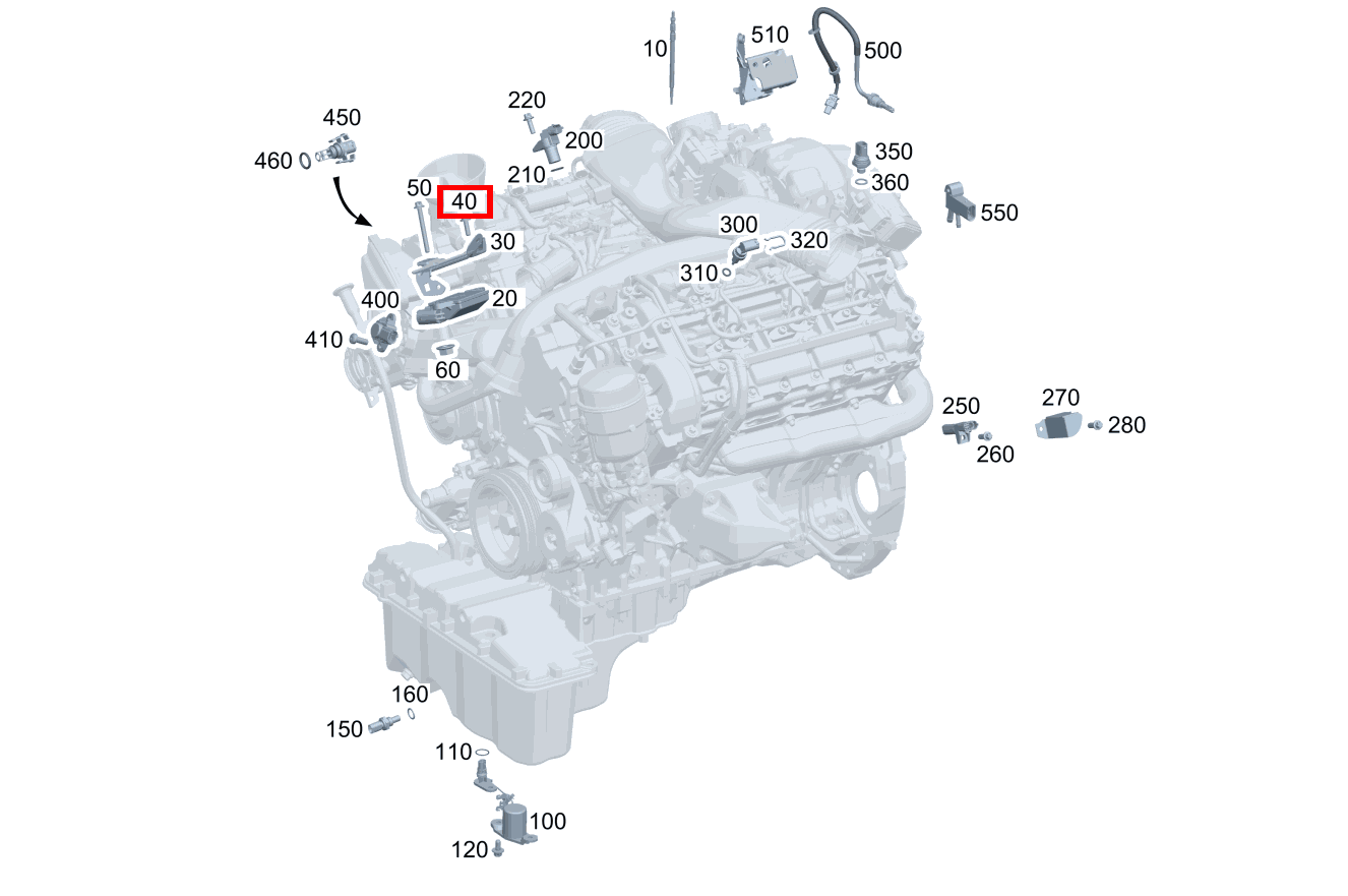 Sechsrundschraube Steuergerät an Ladeluftquerrohr; M6X20 CLK 320 CDI Coupé 209