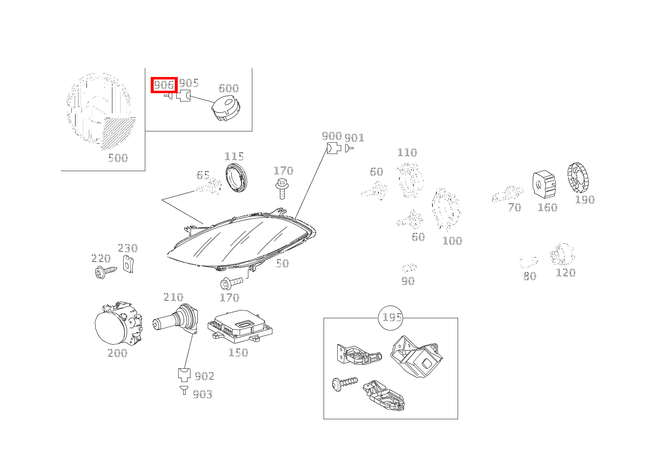 Kontaktbuchse REGEN- UND LICHTSENSOR B32; 0.25-0.35 MM2 MQS A 160 BlueEFFICIENCY Limousine 205 Kontaktbuchse REGEN- UND LICHTSENSOR B32; 0.25-0.35 MM2 MQS A 160 BlueEFFICIENCY Limousine 205