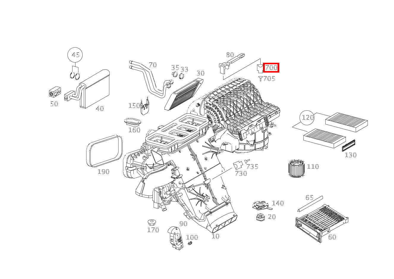 Steckhülsengehäuse TEMPERATURFUEHLER VERDAMPFER B10/6; 2-PIN MQS R 500 L 251 Steckhülsengehäuse TEMPERATURFUEHLER VERDAMPFER B10/6; 2-PIN MQS R 500 L 251