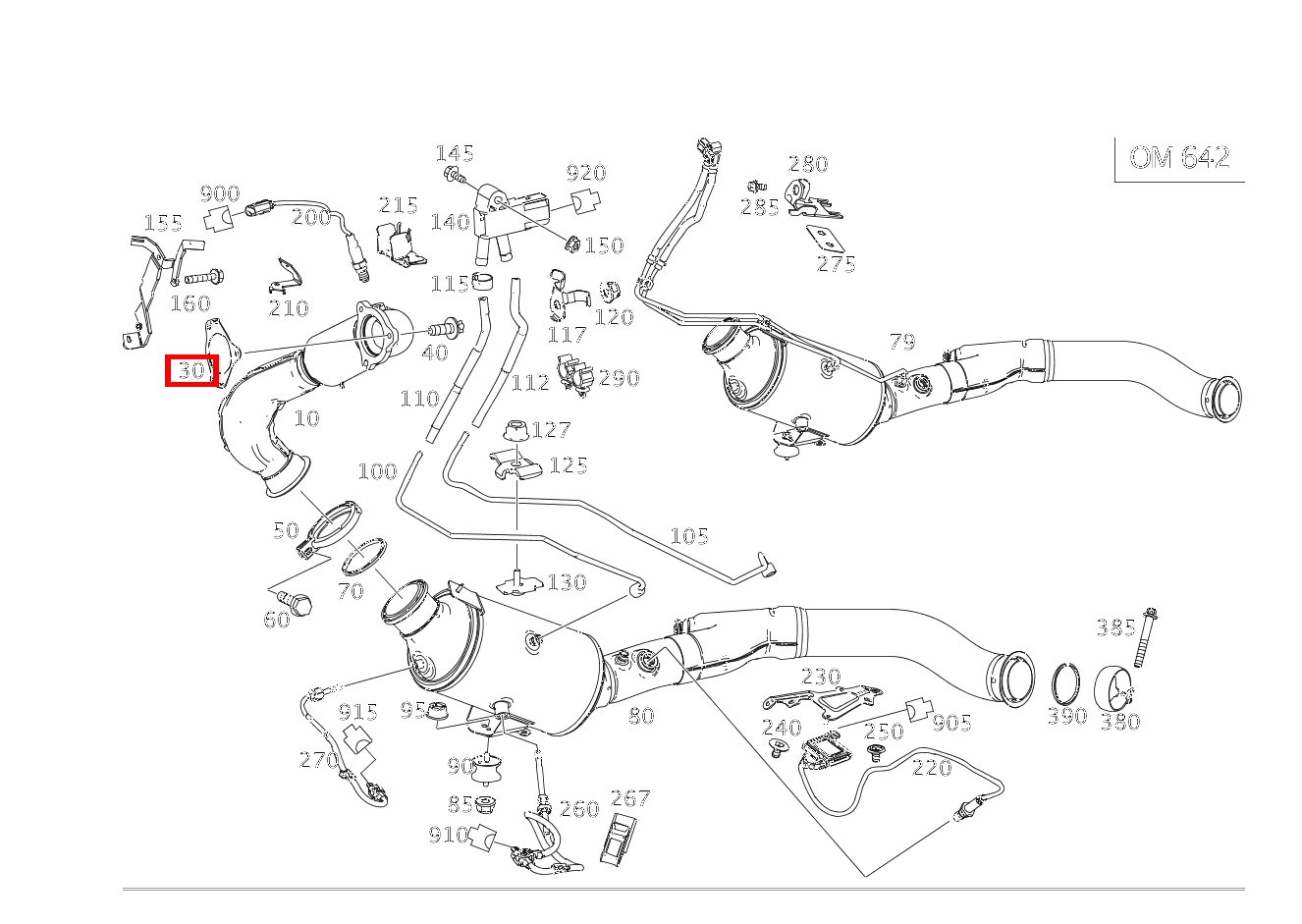 Flanschdichtung Abgaseingangsmodul an Abgasturbolader GLS 350 d 4MATIC 166 Flanschdichtung Abgaseingangsmodul an Abgasturbolader GLS 350 d 4MATIC 166