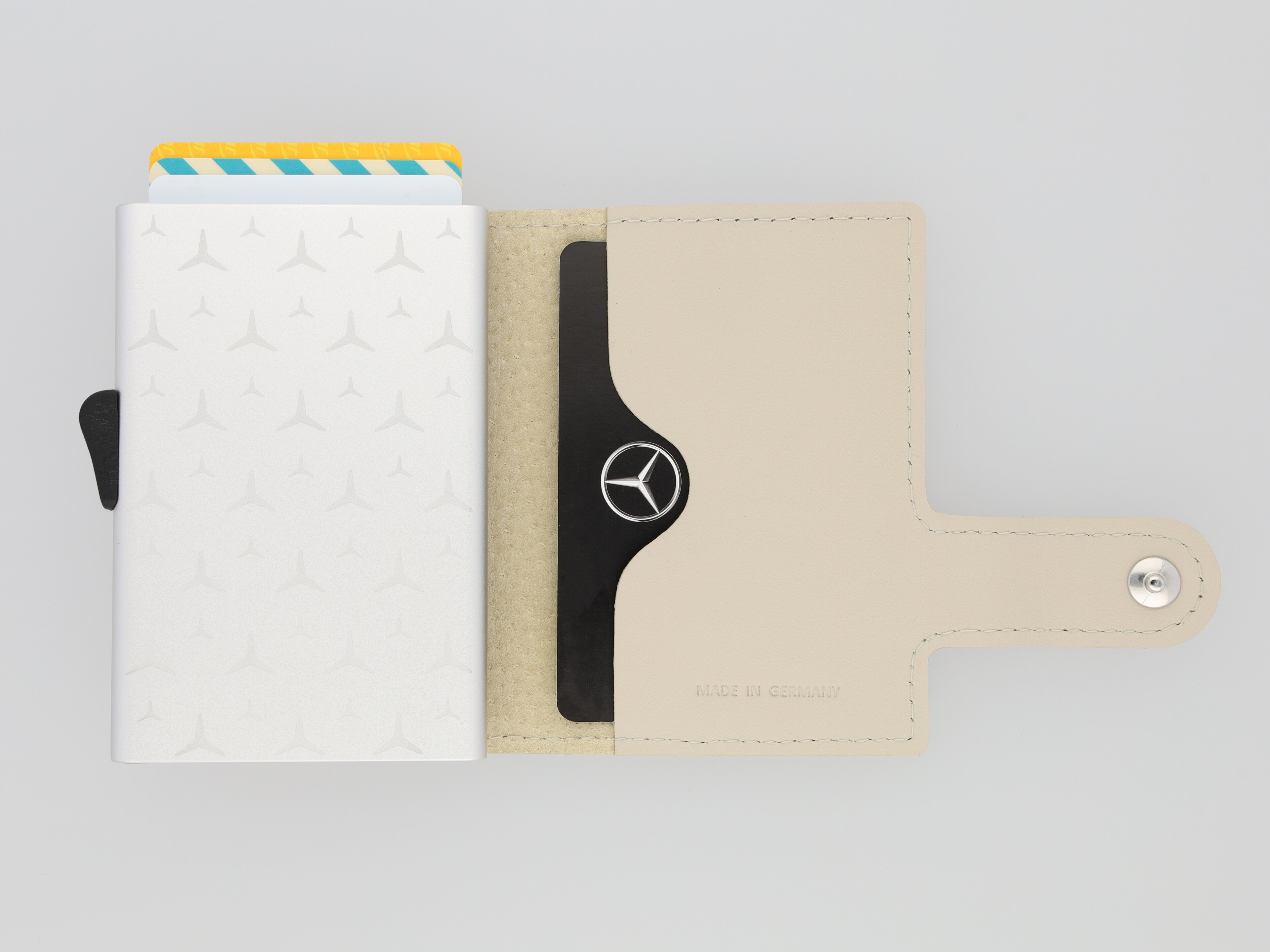 Mercedes-Benz - Mini-Geldbörse macchiatobeige, Rindleder