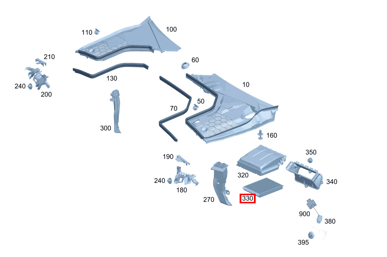 Staubfilter Luftansaughutze CLK 320 COUPE 209