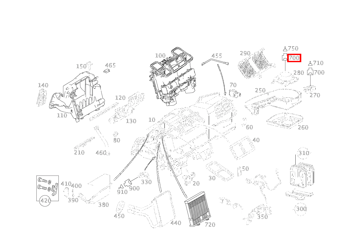 Stecker GEBLAESEMOTOR M2/2; 2-PIN MQS E 270 FG CDI Fahrgestell lang 211