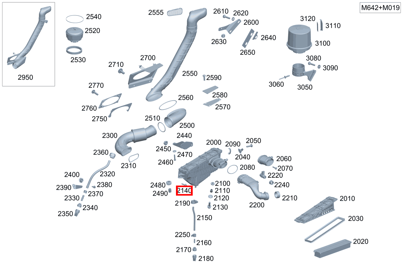 Sechsrundschraube BEFESTIGUNG LUFTFILTERGEHAEUSE; M6X25 G 300 CDI/4X4/3428 Lang 461