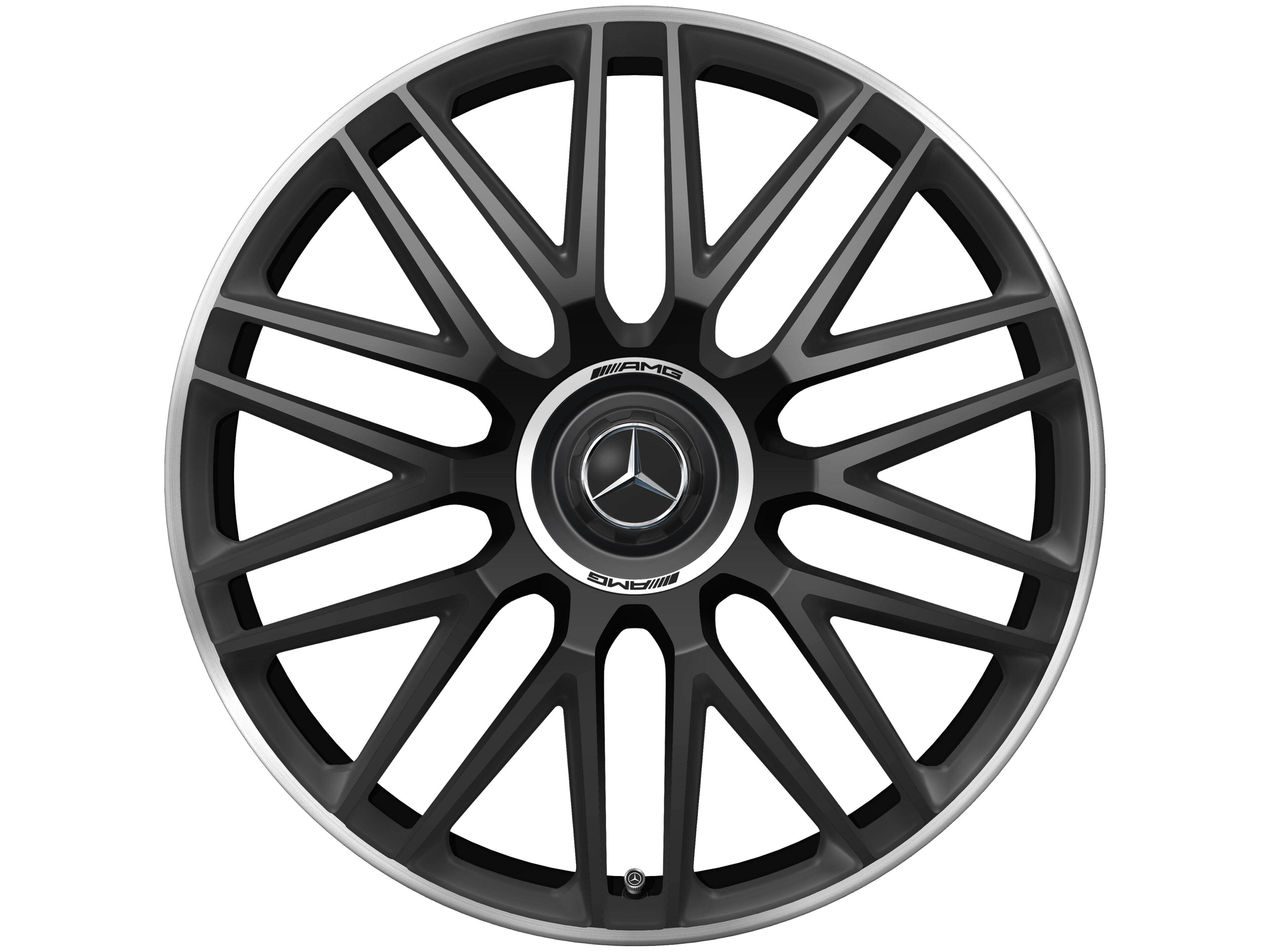 AMG Schmiederad 10-Doppelspeichen-Design, 21 Zoll, 10,5 J x 21 ET 42, schwarz matt