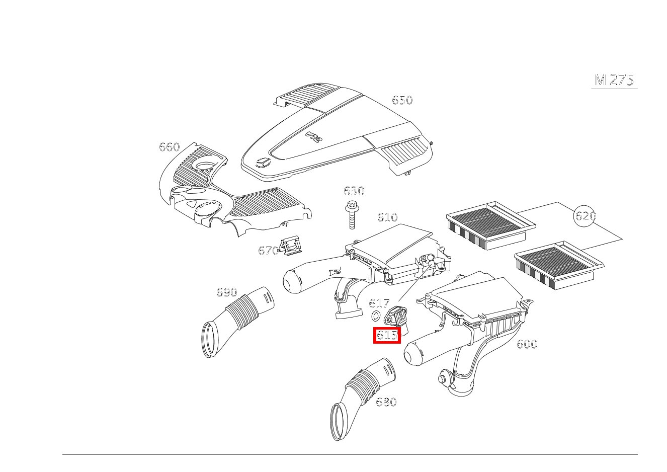 Drucksensor LUFTFILTER,LINKS CL 65 AMG Coupé 215