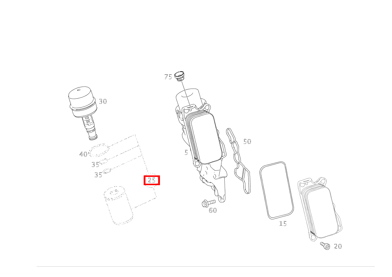 Teilesatz Filtereinsatz CL 500 Coupé 4M BCA 216