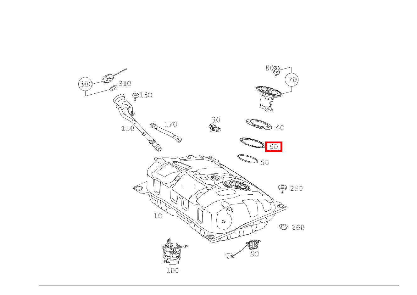 Ring Kraftstofffilter an Tank Mercedes-AMG GT Roadster 190