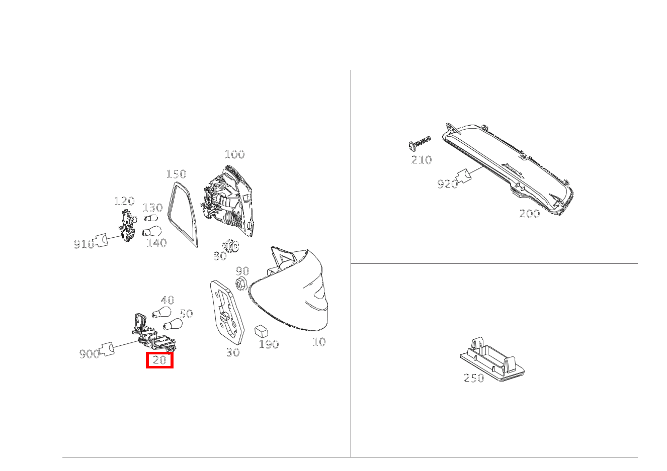 Lampenträger Rechts 00141 B180 BE 246 Lampenträger Rechts 00141 B180 BE 246