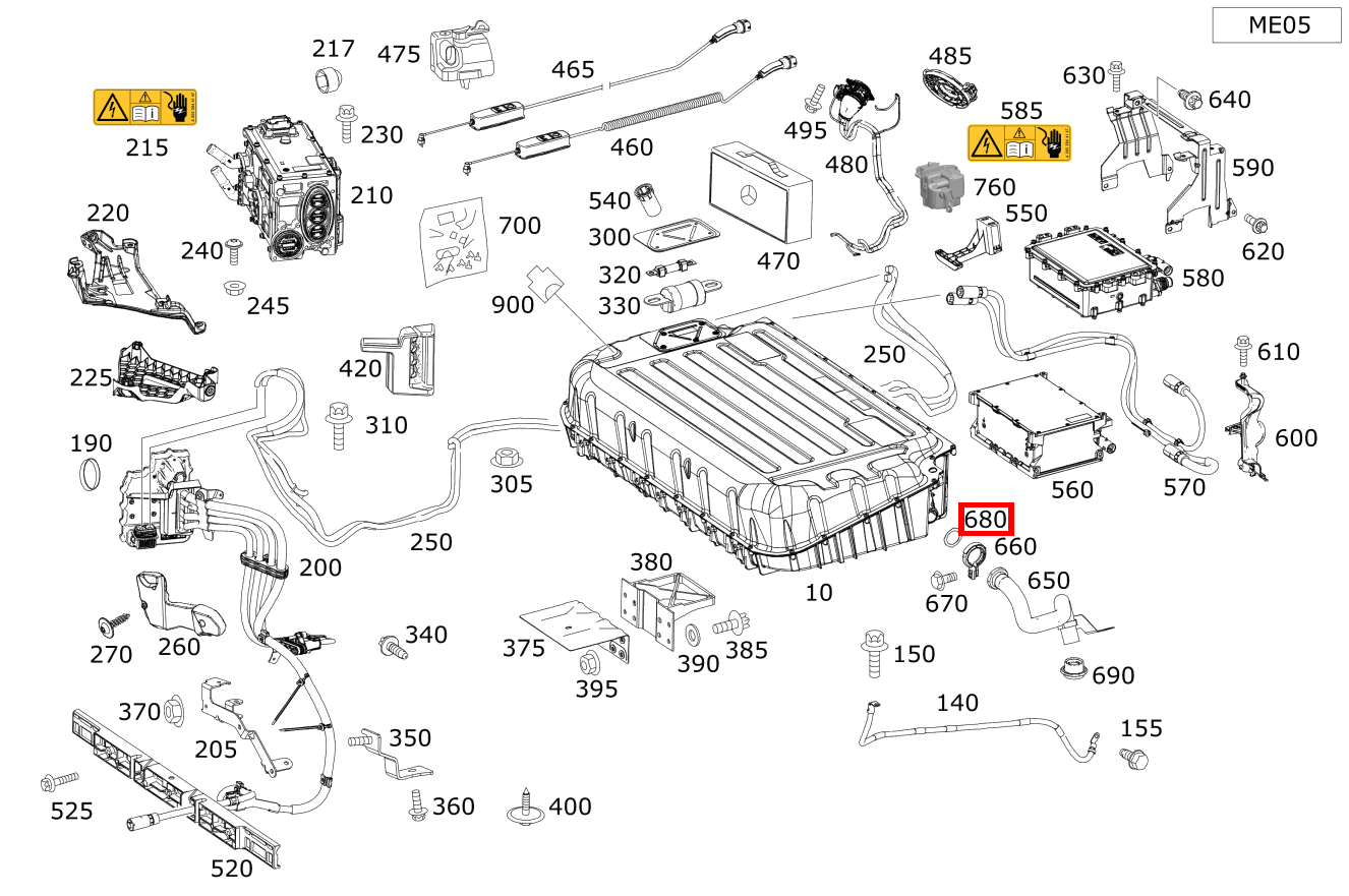 METALLDICHTUNG, EINLAGIG AN BATTERIE SEITLICH S 500 PLUG-IN HYBRID Limousine lang 222