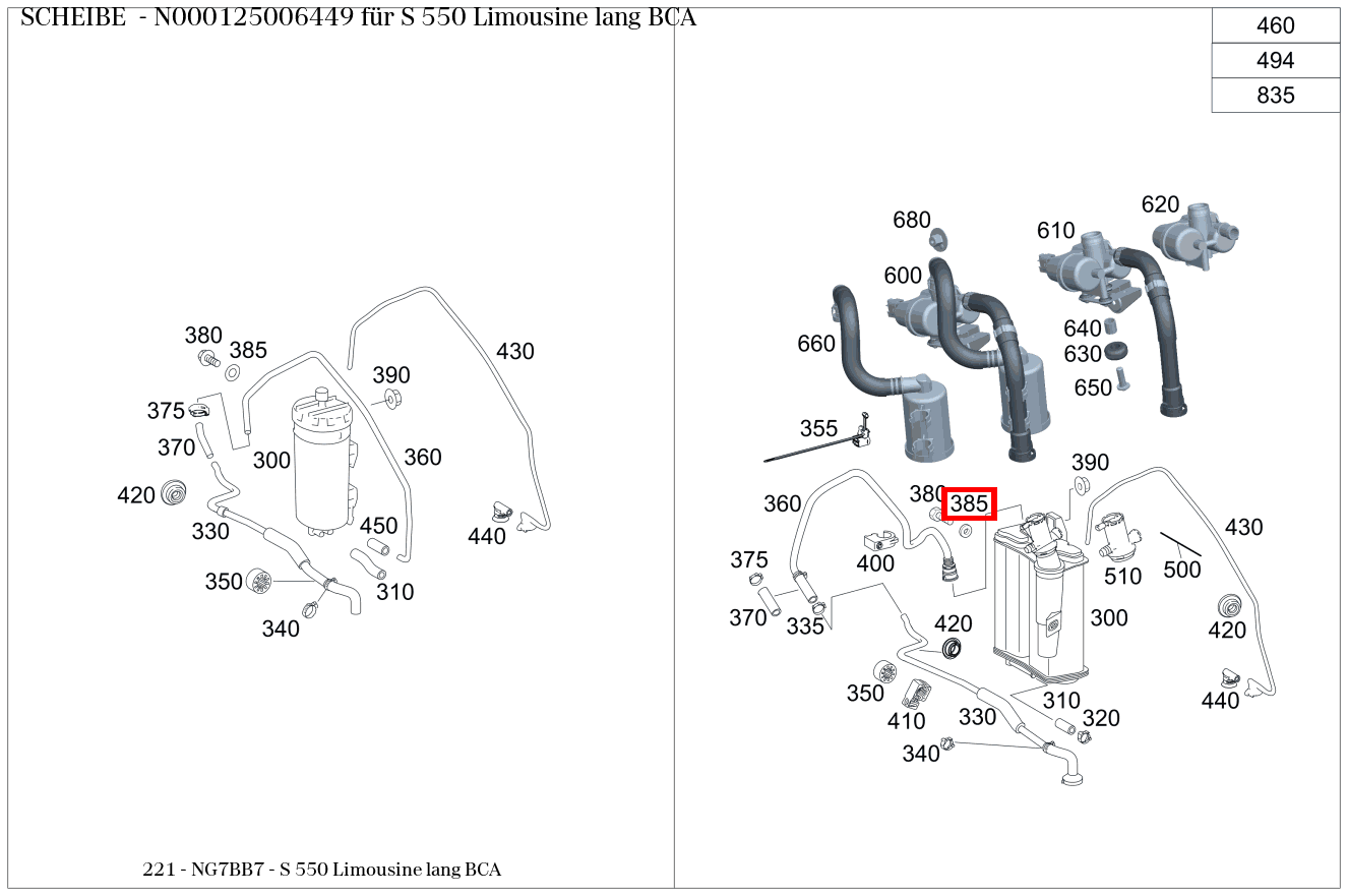 Scheibe S 550 Limousine lang BCA 221