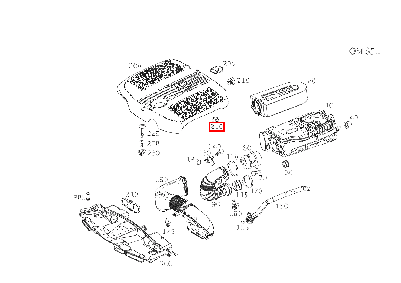 Elastomerlager ZWISCHEN ABDECKHAUBE UND ZYLINDERKOPF E300T BT H 212
