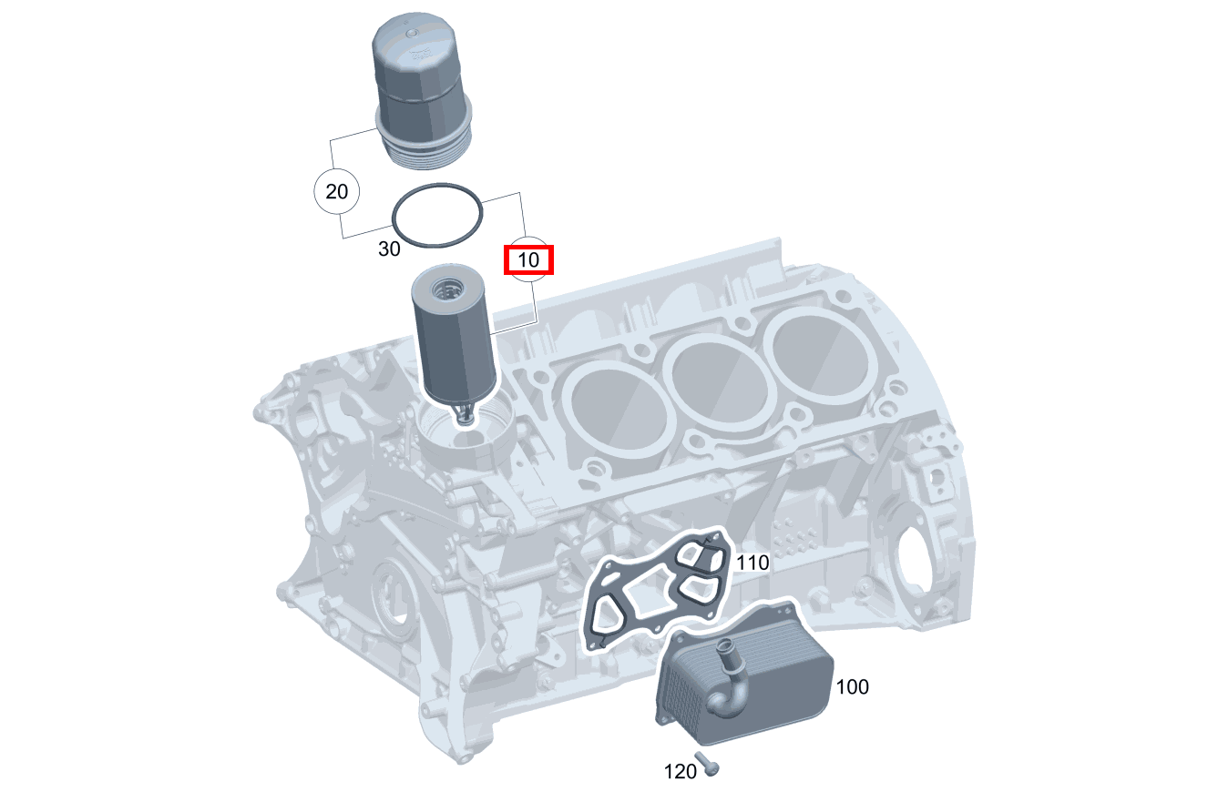 Teilesatz Filtereinsatz SL 400 Roadster 231