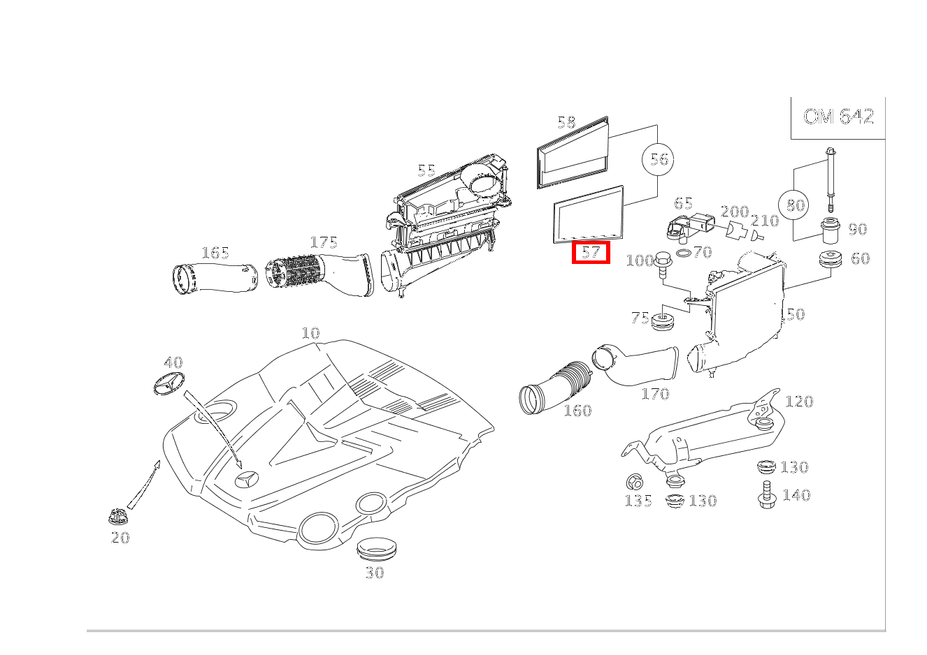 Luftfiltereinsatz Links ML 350 BLUETEC 4M 164 Luftfiltereinsatz Links ML 350 BLUETEC 4M 164