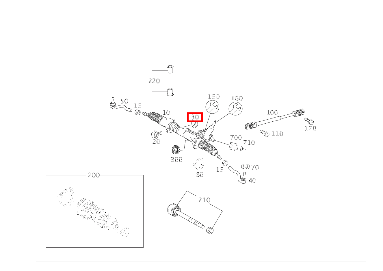 Mutter (LENKUNGSTRAEGER); M10 R 500 L 251 Mutter (LENKUNGSTRAEGER); M10 R 500 L 251