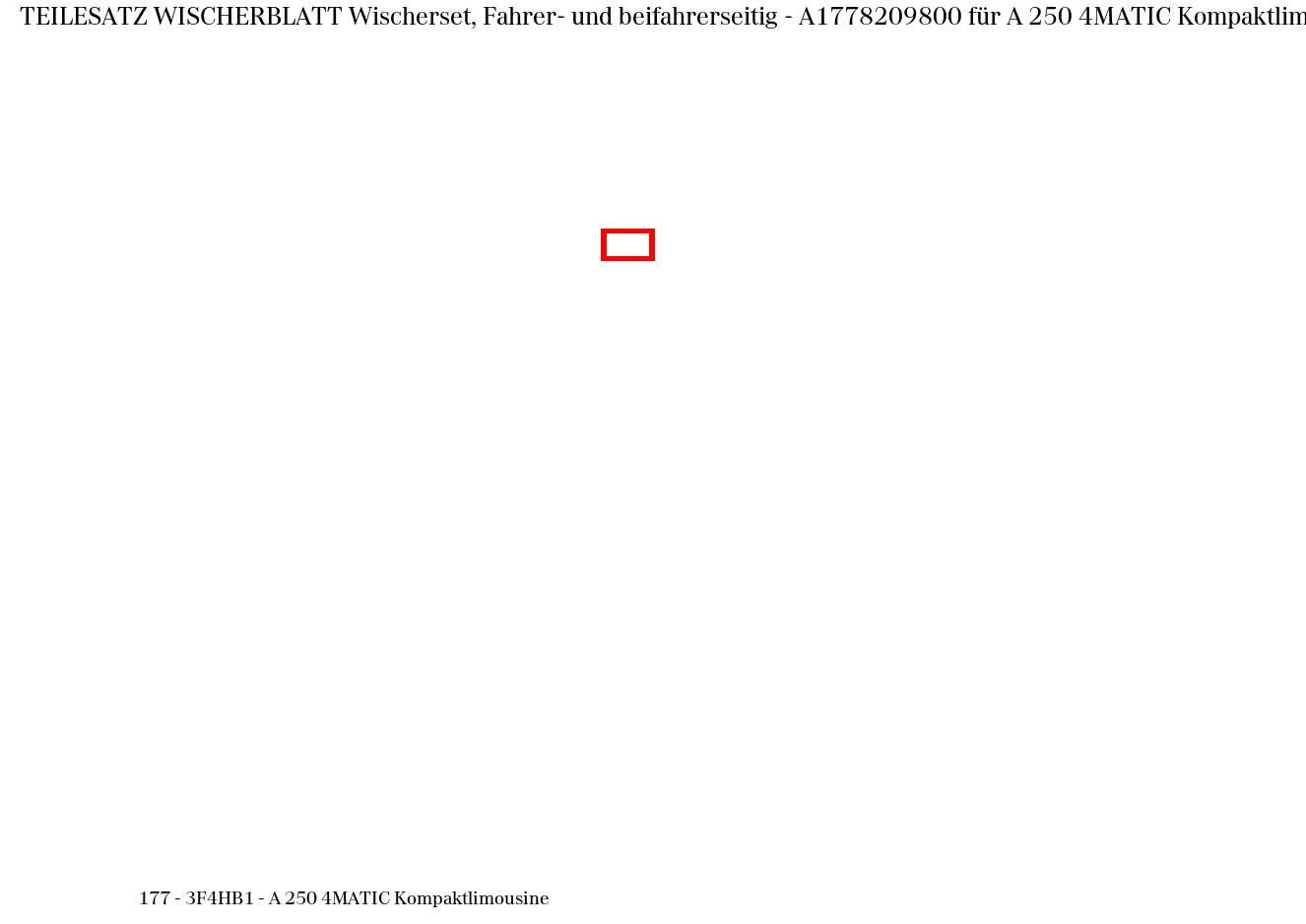Teilesatz Wischerblatt Wischerset, Fahrer- und beifahrerseitig A 250 4MATIC Kompaktlimousine 177