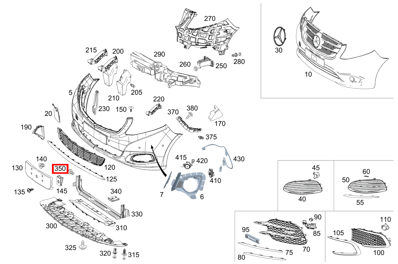 Sechskantschraube Befestigung Querträger; M10X25 Vito 116 CDI Kasten Lang 245