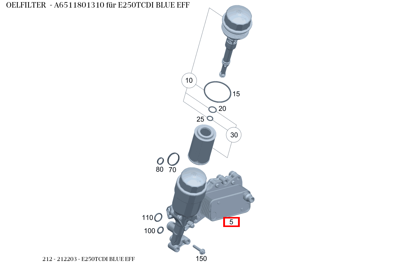 Ölfilter E250TCDI BLUE EFF 212