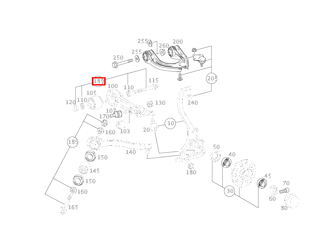TEILESATZ BOLZEN NUR FUER EINSTELLARBEITEN E280CDI SONDERAUFB 211