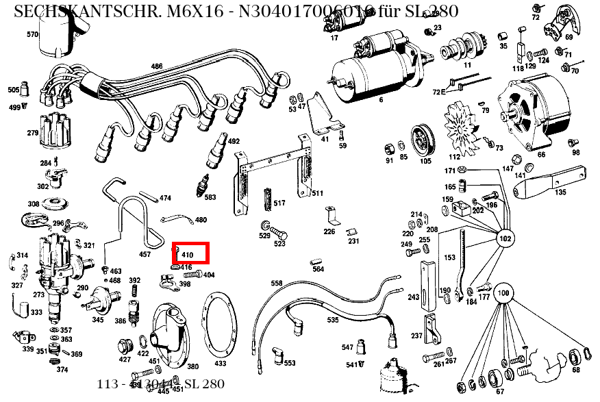 Sechskantschraube M6X16 SL 280 113