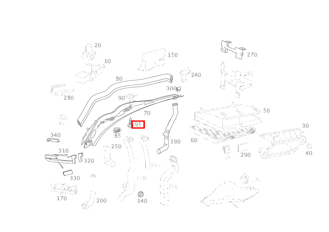 Blechschraube ABDECKUNG AN TRENNWAND,MITTE; 4.8X13 E 200 T-Limousine 210 Blechschraube ABDECKUNG AN TRENNWAND,MITTE; 4.8X13 E 200 T-Limousine 210
