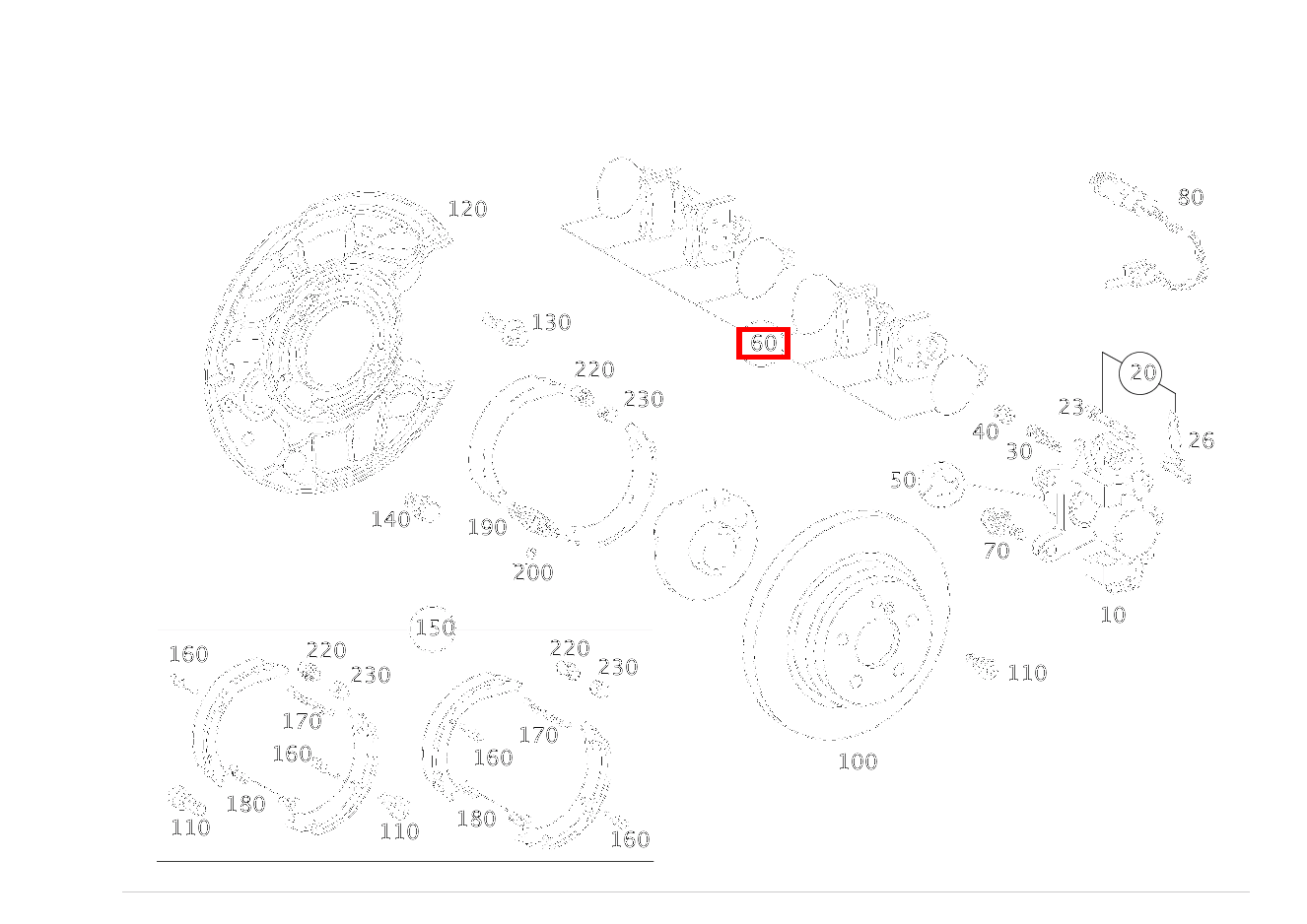 Teilesatz Bremsklotz TEILESATZ, OHNE VERSCHLEISSFUEHLER C 220 d T-Modell 205