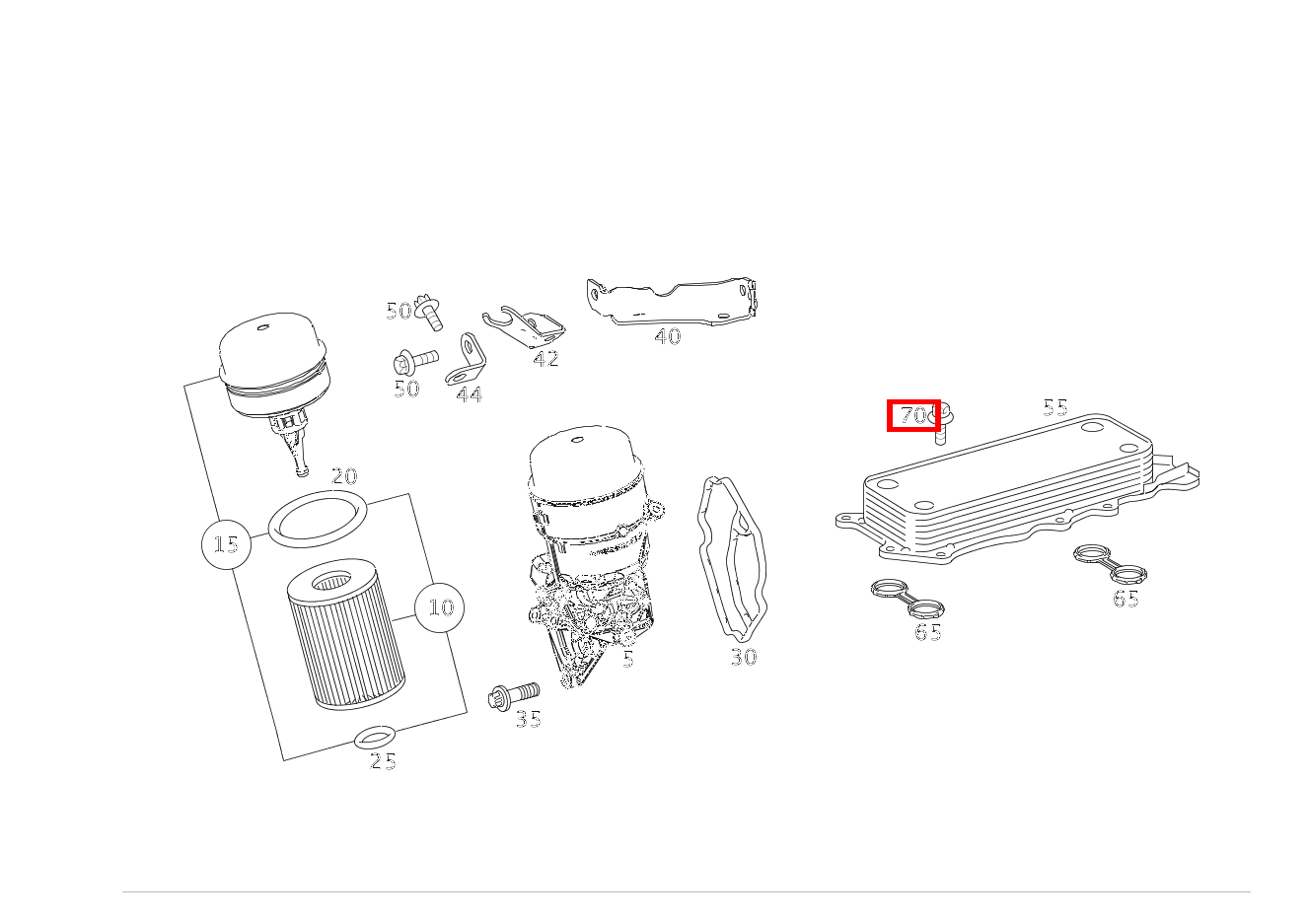 Sechsrundschraube Ölkühler an Zylinderkurbelgehäuse; M6X19 GL 350 BlueTEC 4MATIC Off-Roader 164 Sechsrundschraube Ölkühler an Zylinderkurbelgehäuse; M6X19 GL 350 BlueTEC 4MATIC Off-Roader 164