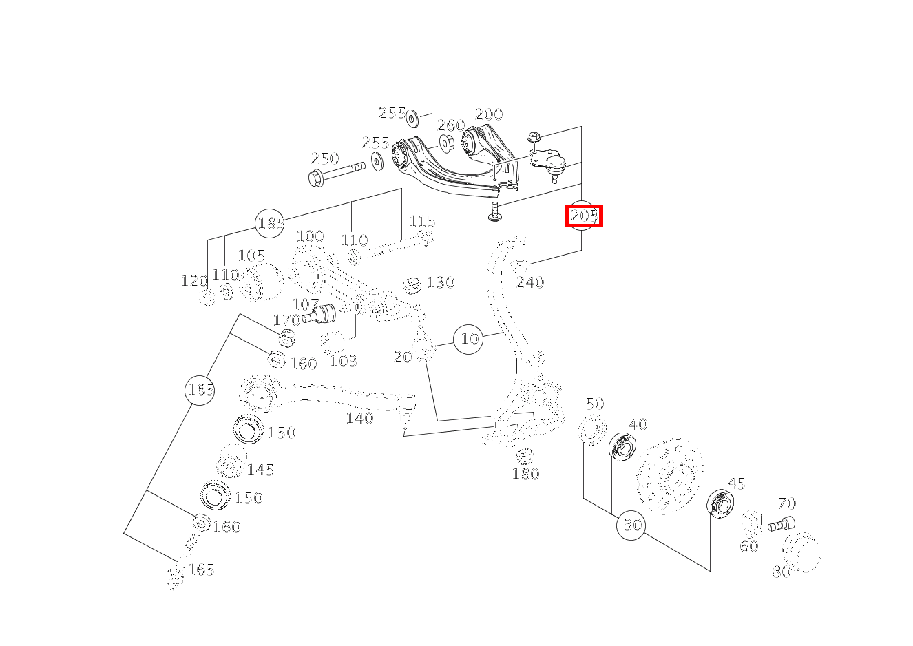 REP.SATZ QUERLENKER REPARATURAUSFUEHRUNG E 280 CDI T-Modell 213