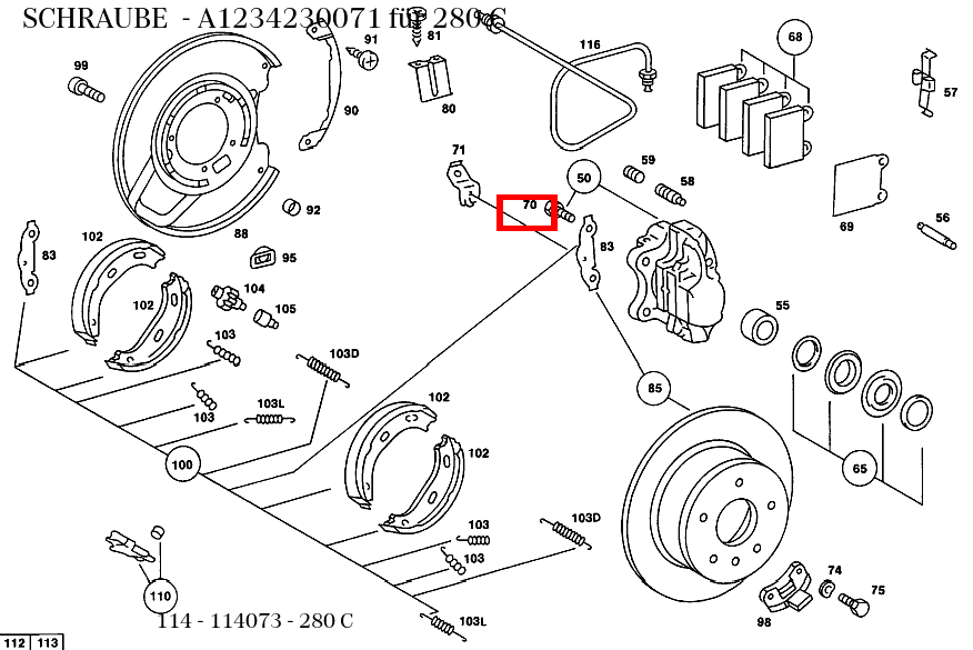 Schraube 280 C 114