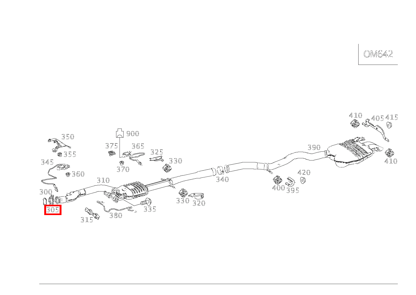 Rohrschelle Abgasanlage Katalysator an Partikelfilter S 400 d 4MATIC Limousine lang 222 Rohrschelle Abgasanlage Katalysator an Partikelfilter S 400 d 4MATIC Limousine lang 222