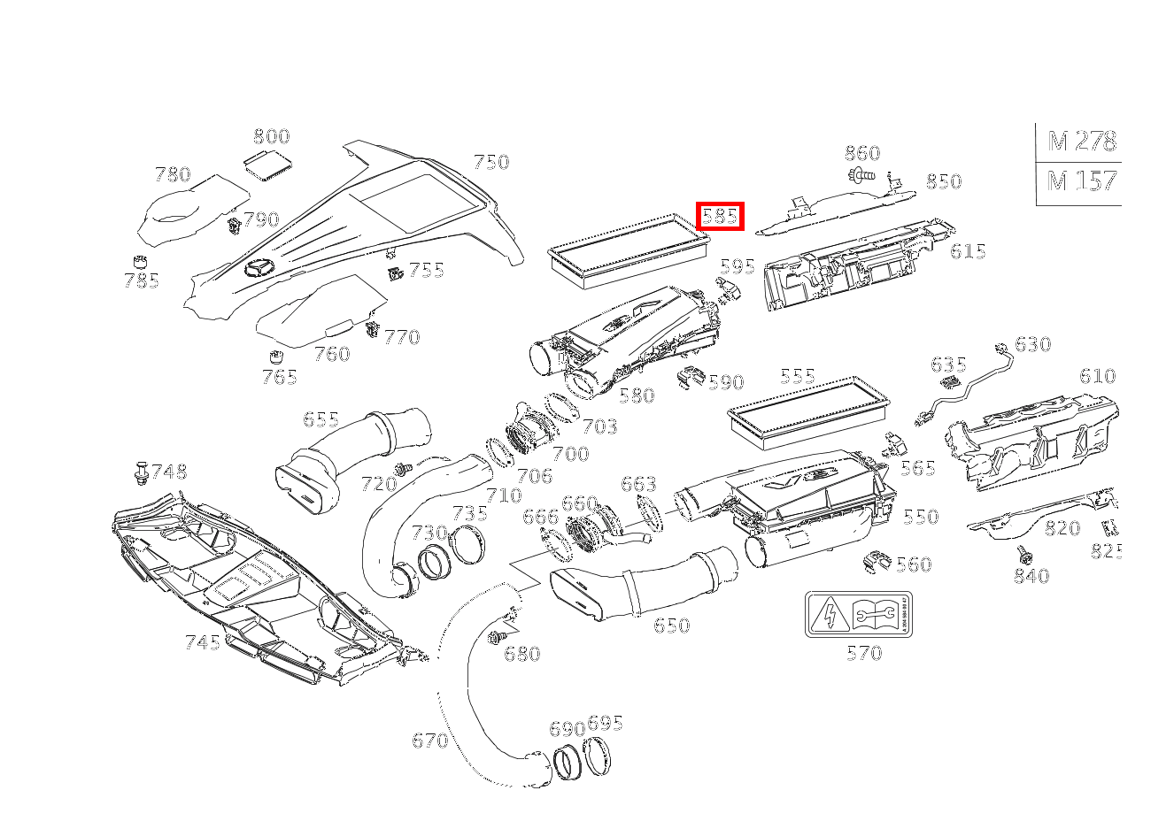 Luftfiltereinsatz RECHTS E 63 AMG 4MATIC 212 Luftfiltereinsatz RECHTS E 63 AMG 4MATIC 212