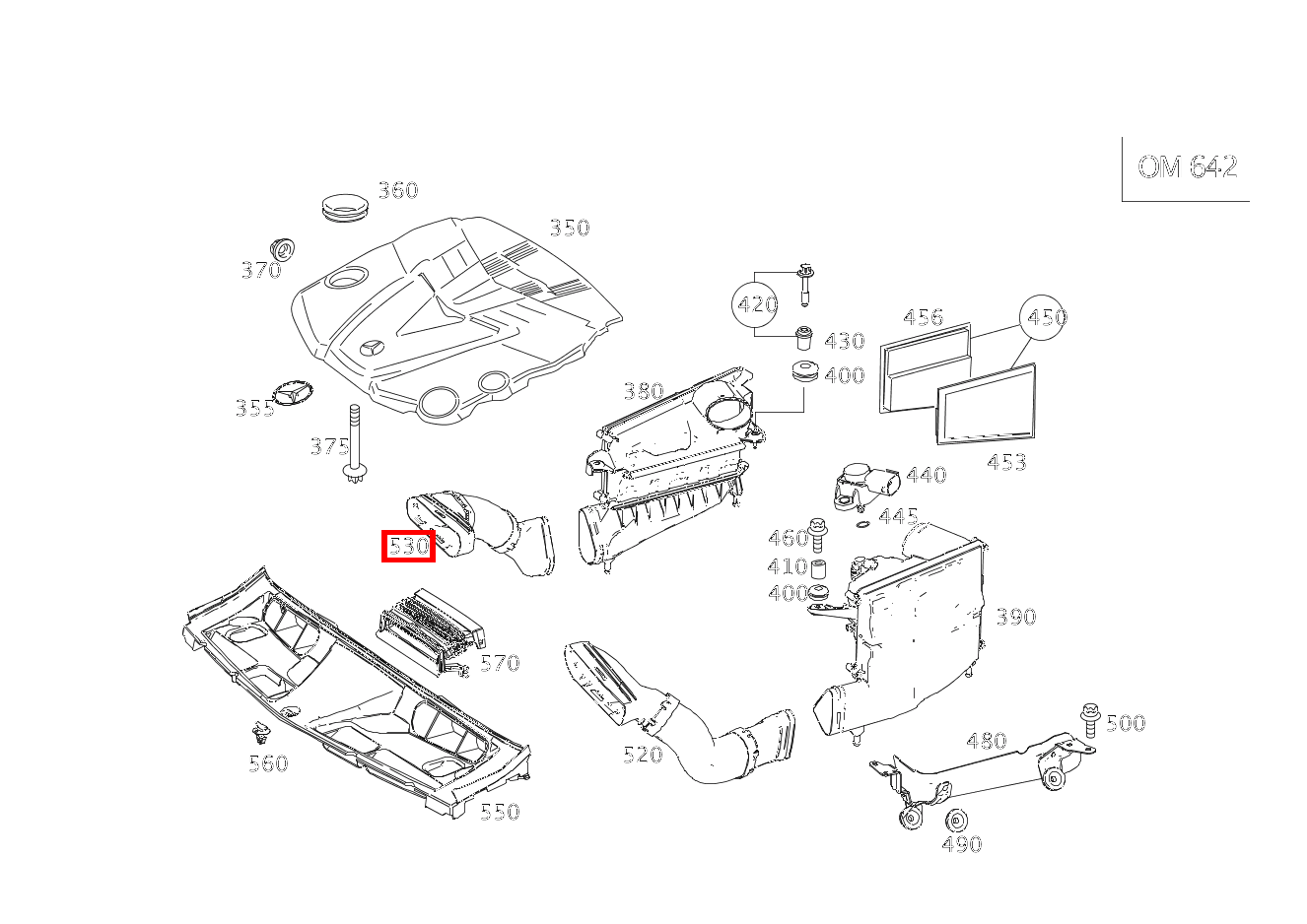 Rohluftleitung RECHTS C350TCDI 4M BE 204