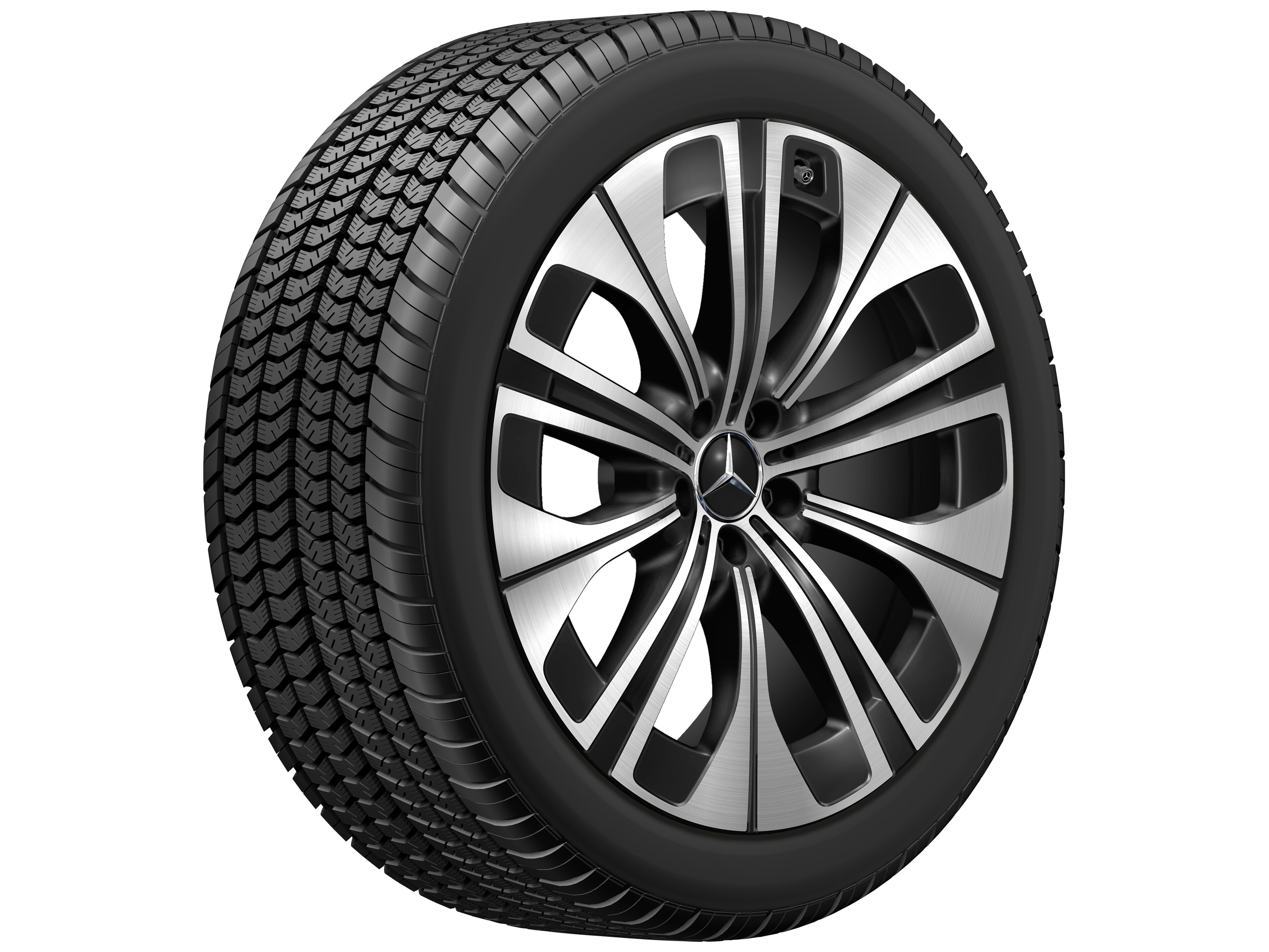 Vielspeichen-Rad, Aero, 21 Zoll, 9,5 J x 21 ET 30,1, schwarz, glanzgedreht