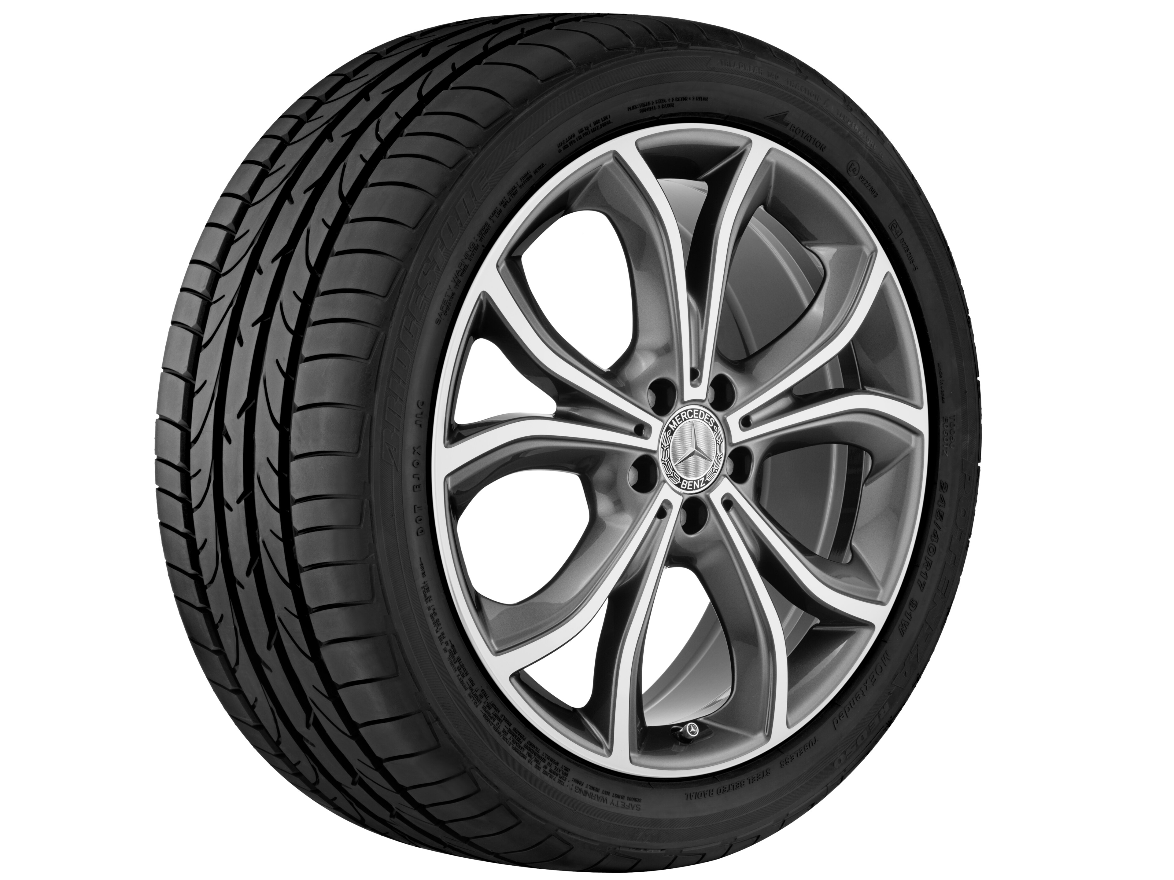 5-Doppelspeichen-Rad, 50,8 cm (20 Zoll), glan