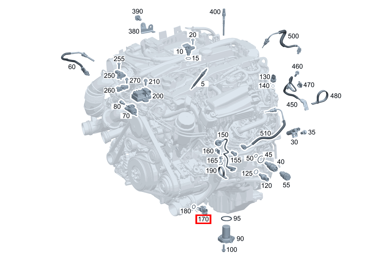 Temperatursensor In Ladeluftleitung geclipst E300T BT H 212 Temperatursensor In Ladeluftleitung geclipst E300T BT H 212