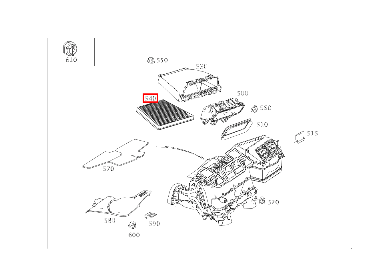 Aktivkohlefilter CLS 55 AMG 219