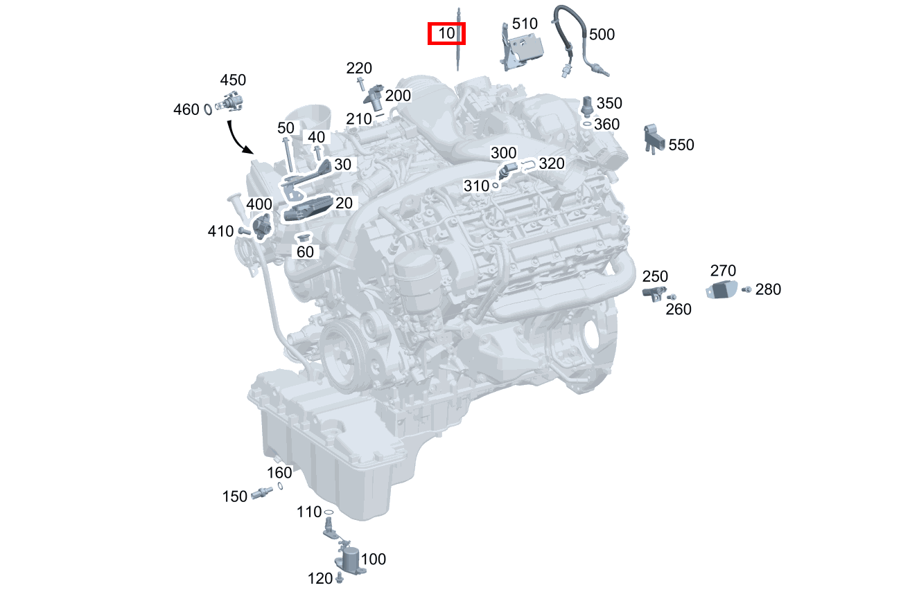 Glühkerze Stahlausführung E280CDI SONDERAUFB 211