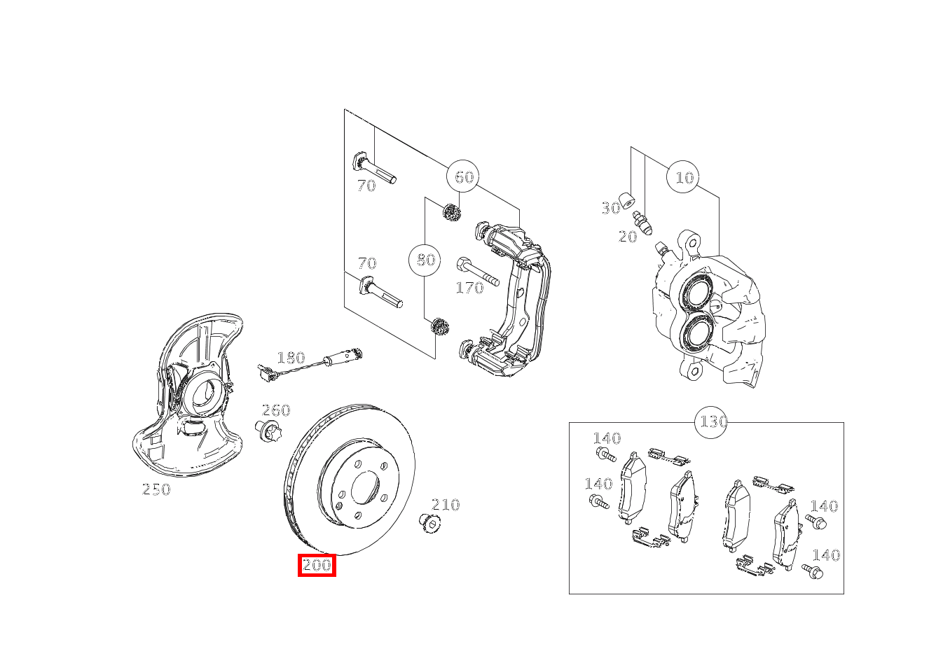 Bremsscheibe Vorne rechts GLK 300 4MATIC 204